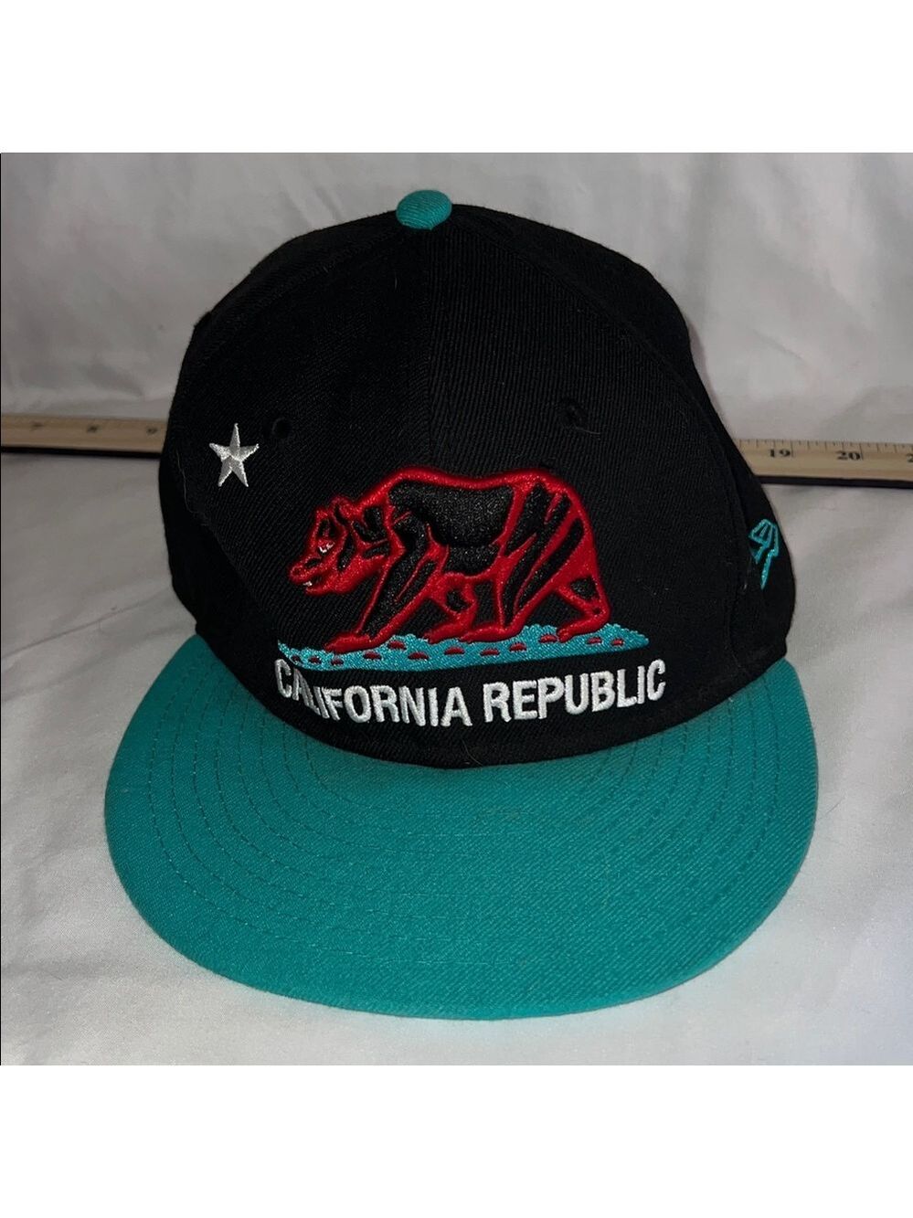 New Era Black and Teal California Hat